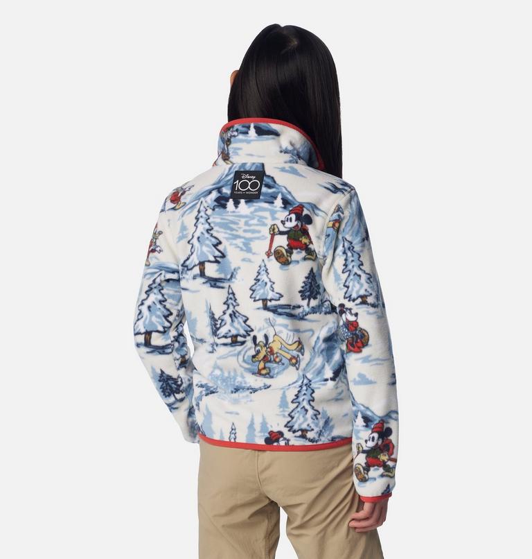 Youth Disney100 Half Snap Fleece, Color: Snowcap, image 7