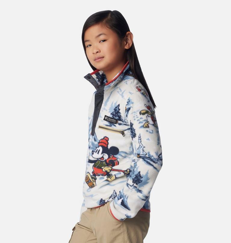 Youth Disney100 Half Snap Fleece, Color: Snowcap, image 9