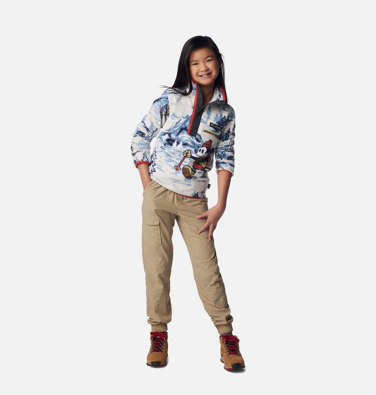 Youth Disney100 Half Snap Fleece, Color: Snowcap, image 10