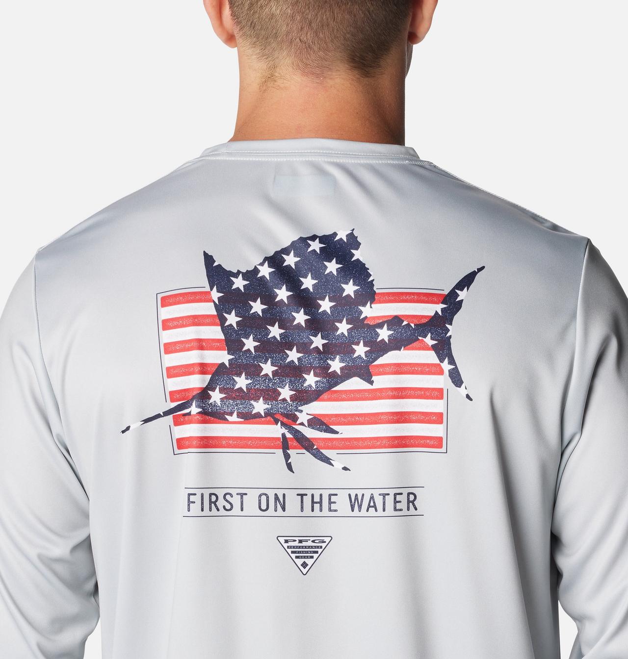 Men's PFG Terminal Tackle™ Fins and Stripes Long Sleeve Shirt 5