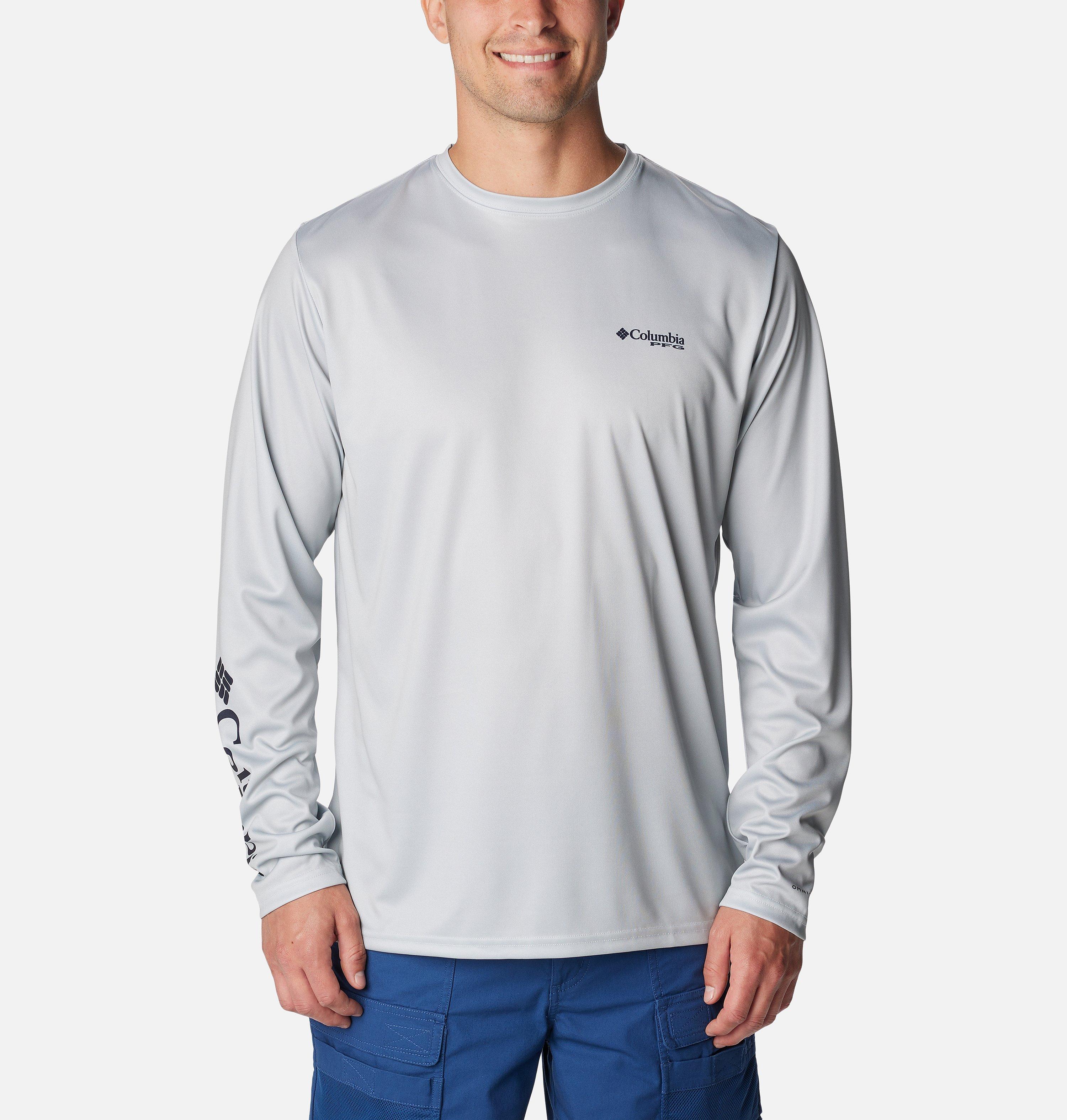 Men's PFG Terminal Tackle Fins and Stripes Long Sleeve Shirt 1