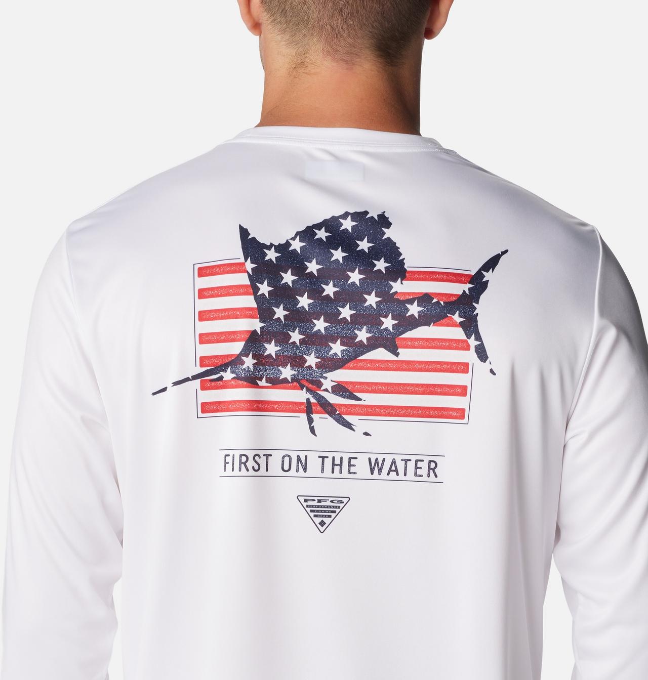 Men's PFG Terminal Tackle™ Fins and Stripes Long Sleeve Shirt | 100 | S 5