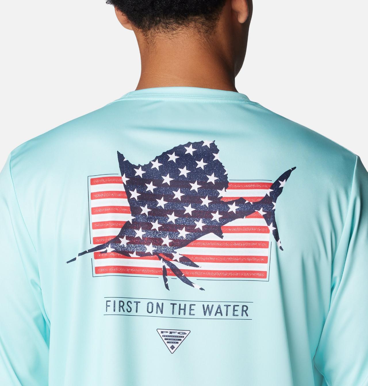 Men's PFG Terminal Tackle™ Fins and Stripes Long Sleeve Shirt 5