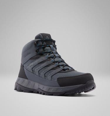 Men's Strata Trail Mid Waterproof Walking Shoe, Color: Graphite, Phoenix Blue, image 3