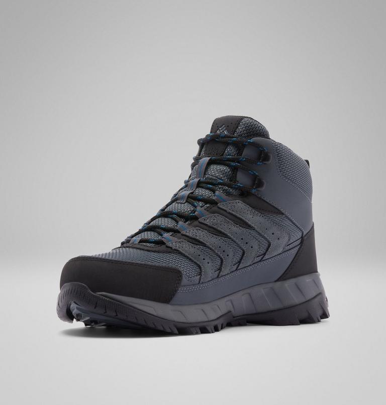 Men's Strata Trail Mid Waterproof Walking Shoe, Color: Graphite, Phoenix Blue, image 7