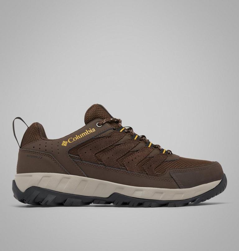Men's Strata Trail Waterproof Walking Shoe, Color: Cordovan, Golden Yellow, image 1