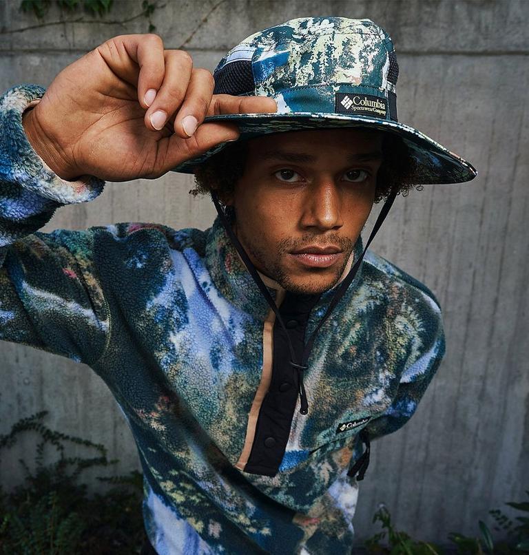 Unisex Bora Bora Retro Booney Hat, Color: Napa Green, Chasing Falls Print, image 4