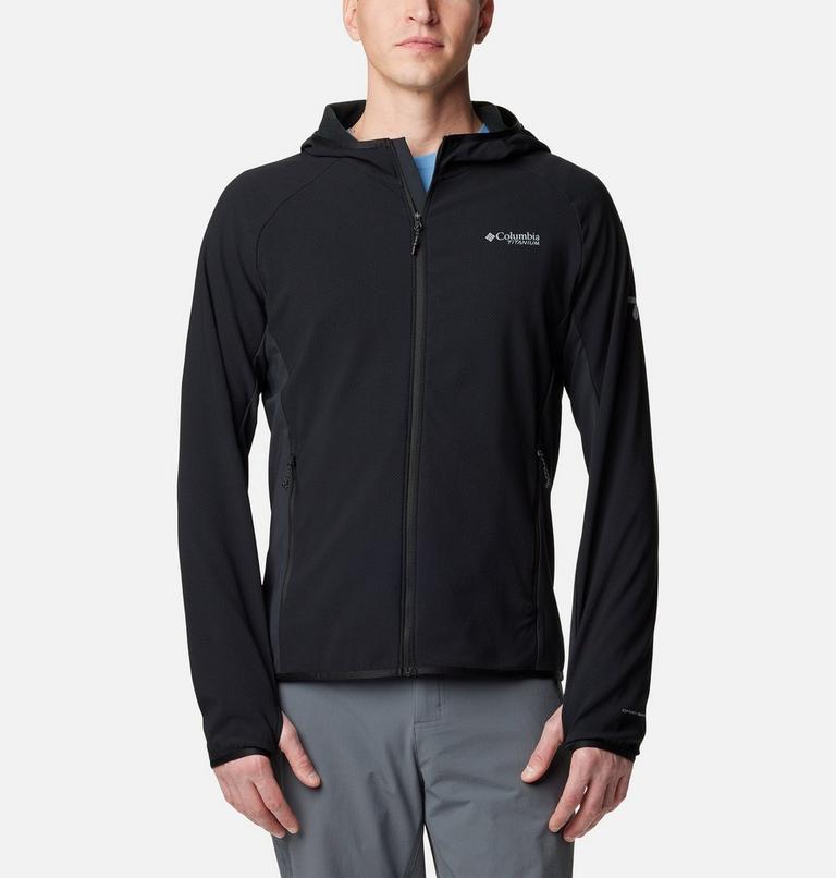 Mens' Spectre Ridge Hooded Tech Fleece, Color: Black, image 1