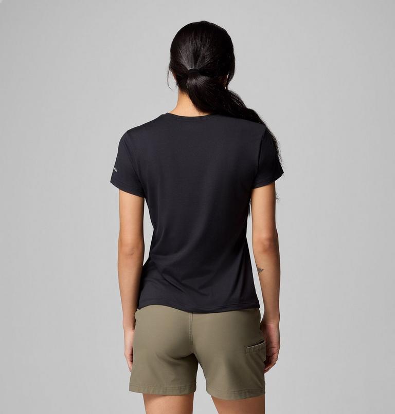 Camiseta técnica estampada Sloan Ridge para mujer, Color: Black, Linear Landscape, image 2