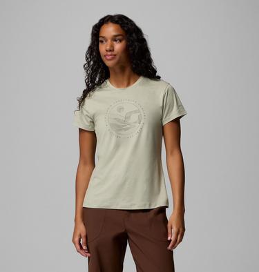 T-shirt tecnica stampata Sloan Ridge da donna, Color: Safari, Linear Landscape, image 13