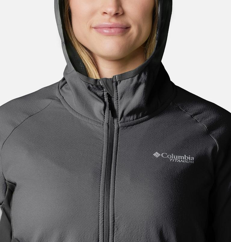 Women's Spectre Ridge Hooded Technical Fleece, Color: Black, image 4