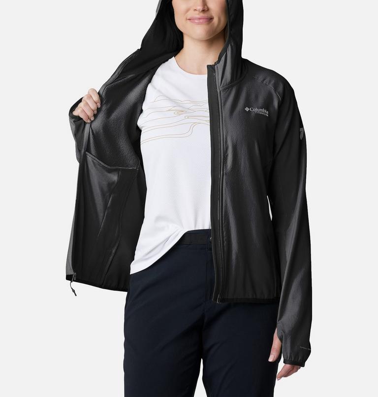 Women's Spectre Ridge Hooded Technical Fleece, Color: Black, image 5