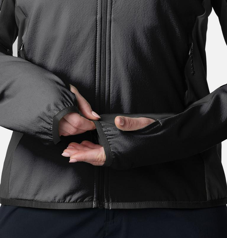 Women's Spectre Ridge Hooded Technical Fleece, Color: Black, image 7