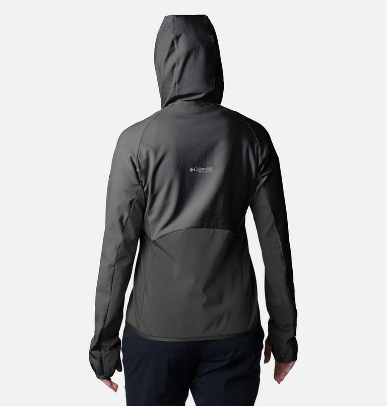 Women's Spectre Ridge Hooded Technical Fleece, Color: Black, image 2