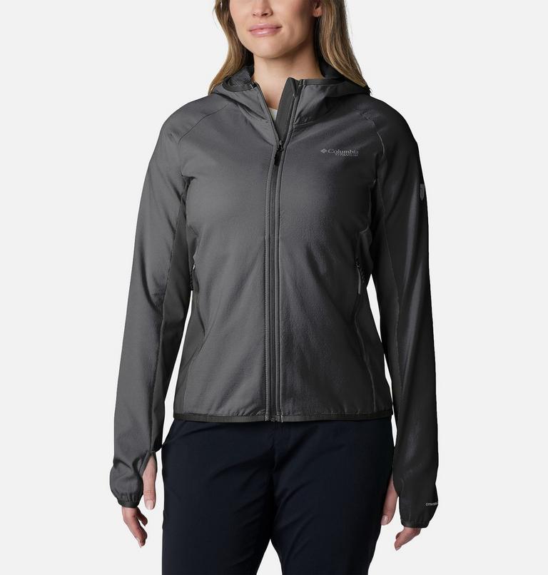Women's Spectre Ridge Hooded Technical Fleece, Color: Black, image 1