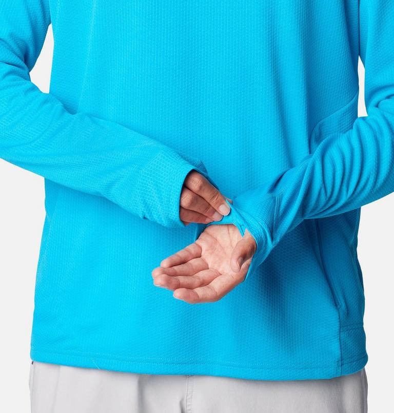 Sudadera técnica con capucha PFG Solar Stream Elite para hombre, Color: Ocean Blue, image 7