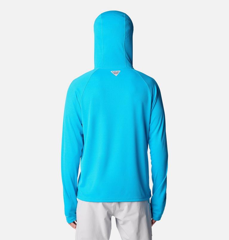Sudadera técnica con capucha PFG Solar Stream Elite para hombre, Color: Ocean Blue, image 2