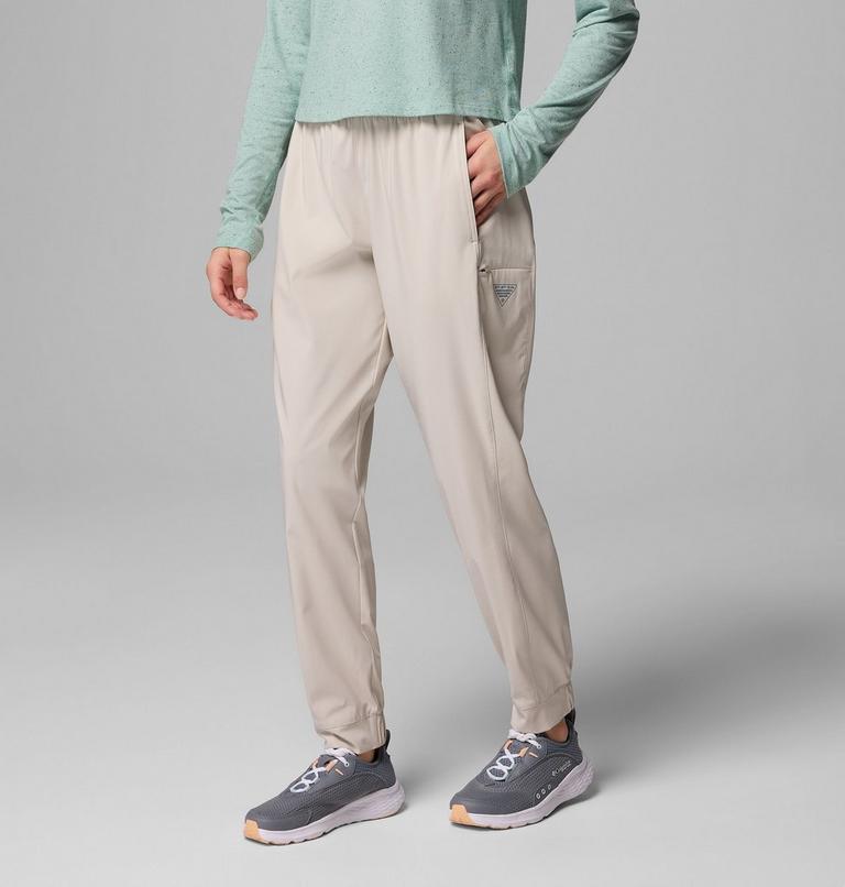 Pantalones elásticos PFG Uncharted para mujer, Color: Dark Stone, image 4