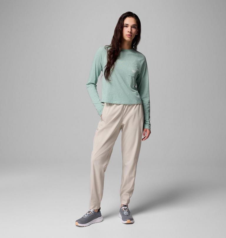 Pantalones elásticos PFG Uncharted para mujer, Color: Dark Stone, image 2