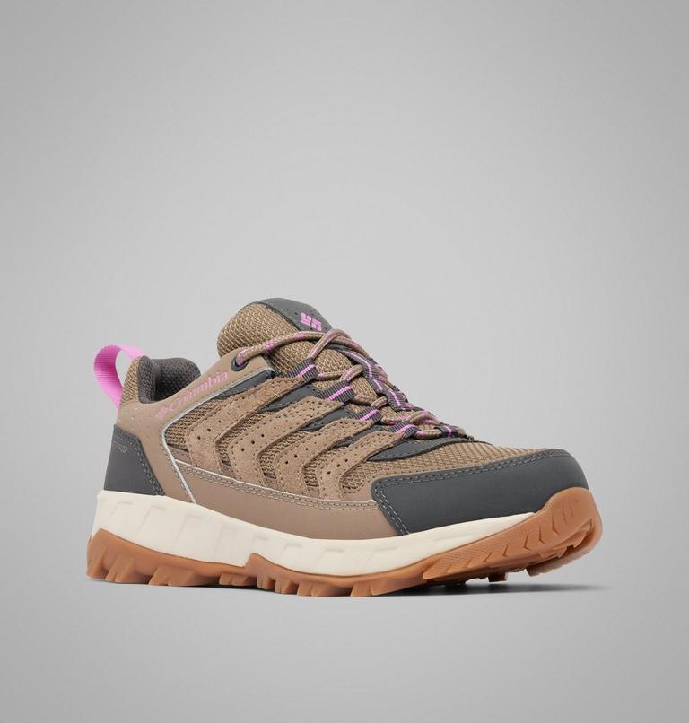 Zapatillas impermeables para caminar Strata Trail para mujer, Color: Wet Sand, Berry Patch, image 3