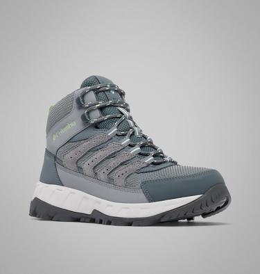 Women's Strata Trail Mid Waterproof Walking Shoe, Color: Ti Grey Steel, Sage Leaf, image 15