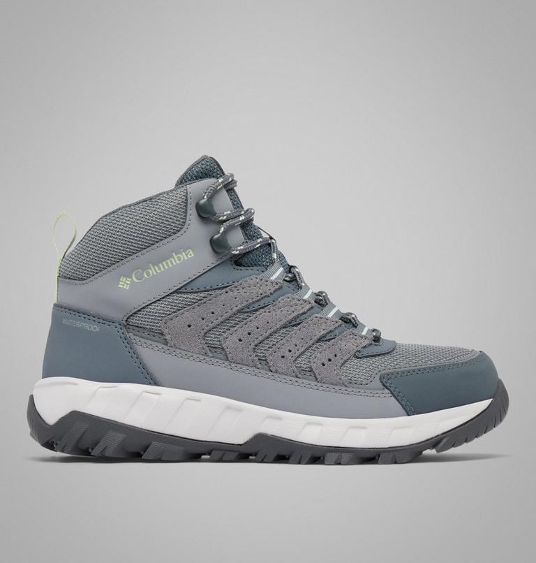 Women's Strata Trail Mid Waterproof Walking Shoe, Color: Ti Grey Steel, Sage Leaf, image 1