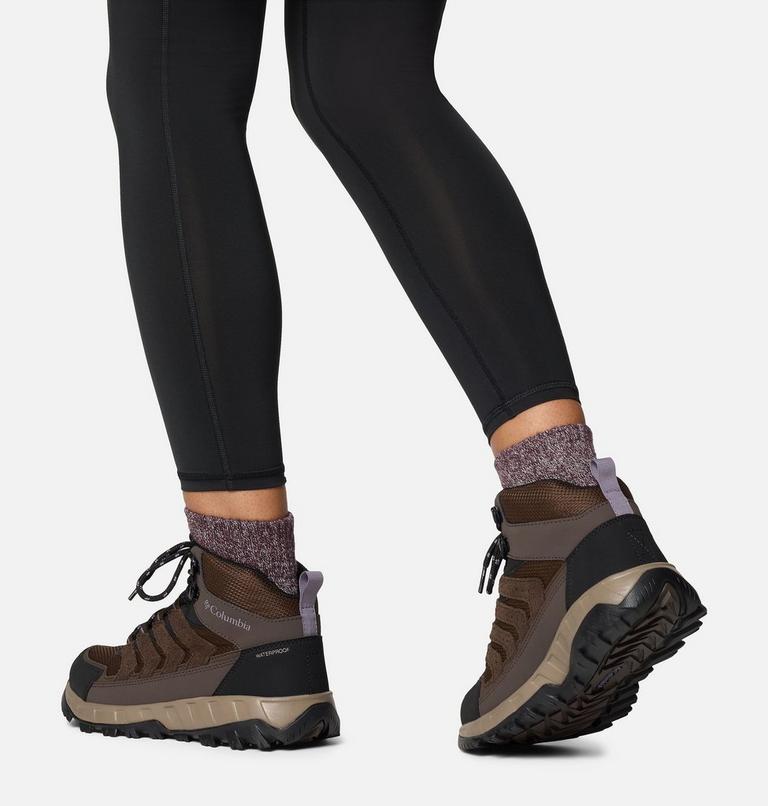 Women's Strata Trail Mid Waterproof Walking Shoe, Color: Cordovan, Granite Purple, image 10