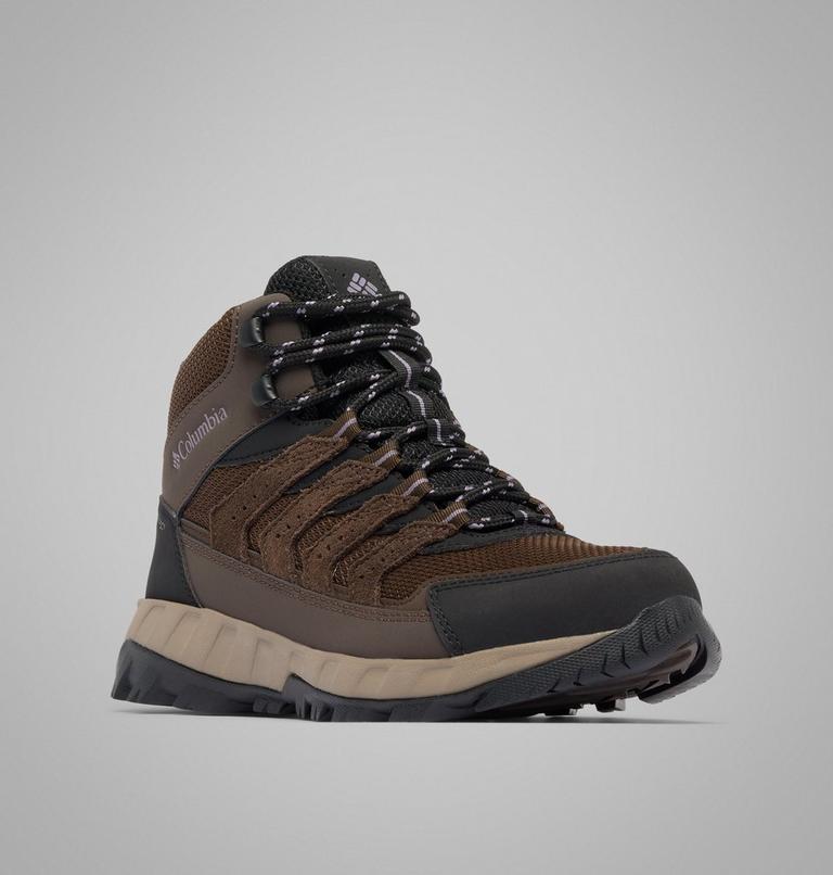 Women's Strata Trail Mid Waterproof Walking Shoe, Color: Cordovan, Granite Purple, image 3