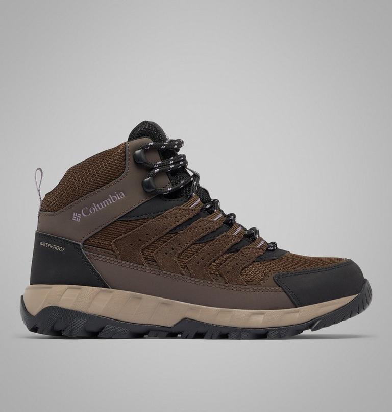 Women's Strata Trail Mid Waterproof Walking Shoe, Color: Cordovan, Granite Purple, image 1