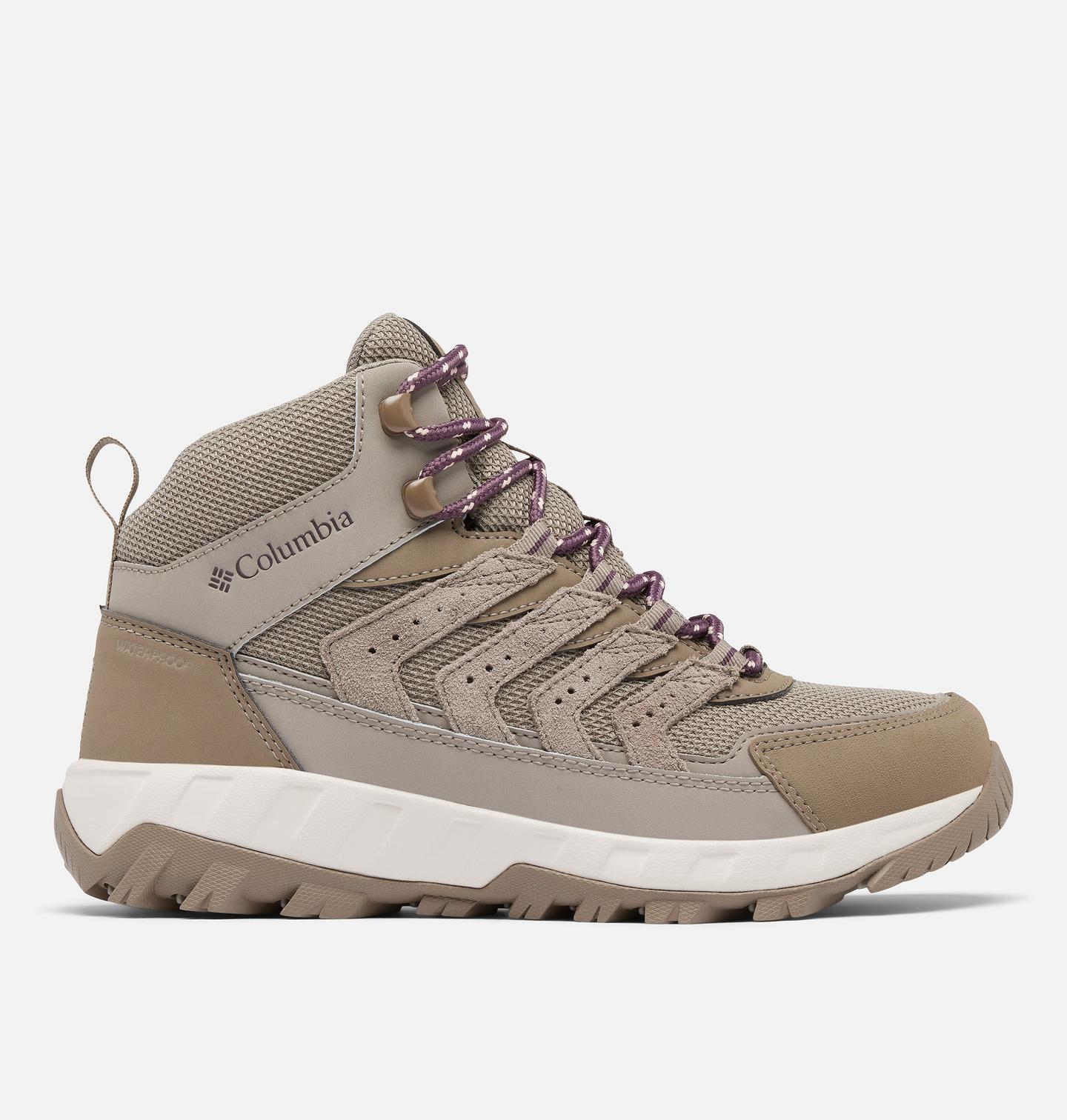 Обувь Columbia Women's Strata Trail Mid Waterproof - Wide, цвет: Розовый — фото 1