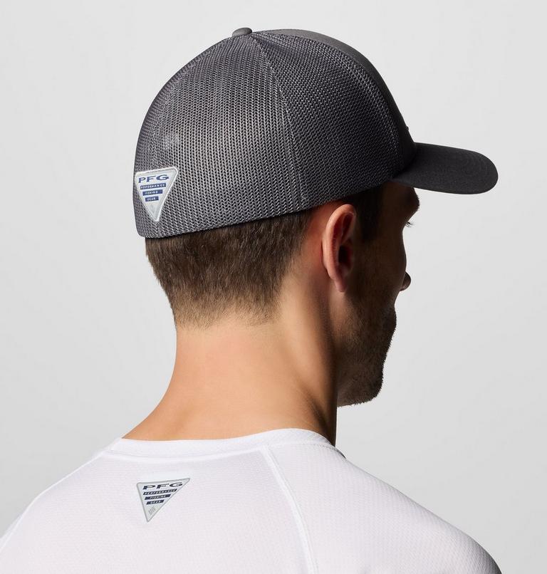 Gorra unisex de malla PFG Patch, Color: City Grey, Sunset Fish, image 4