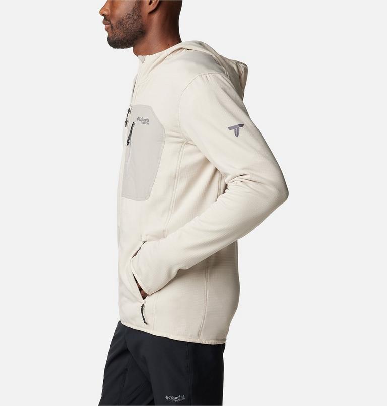 Triple Canyon Grid Fleece Hooded FZ, Color: Dark Stone, Flint Grey, image 3