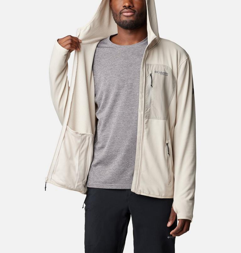 Triple Canyon Grid Fleece Hooded FZ, Color: Dark Stone, Flint Grey, image 5