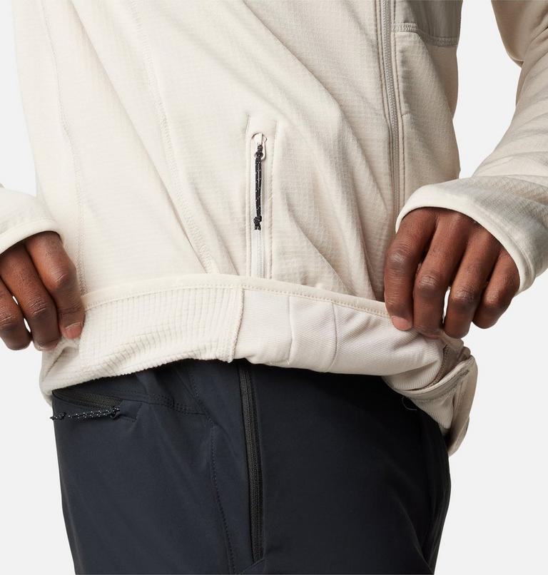 Triple Canyon Grid Fleece Hooded FZ, Color: Dark Stone, Flint Grey, image 8