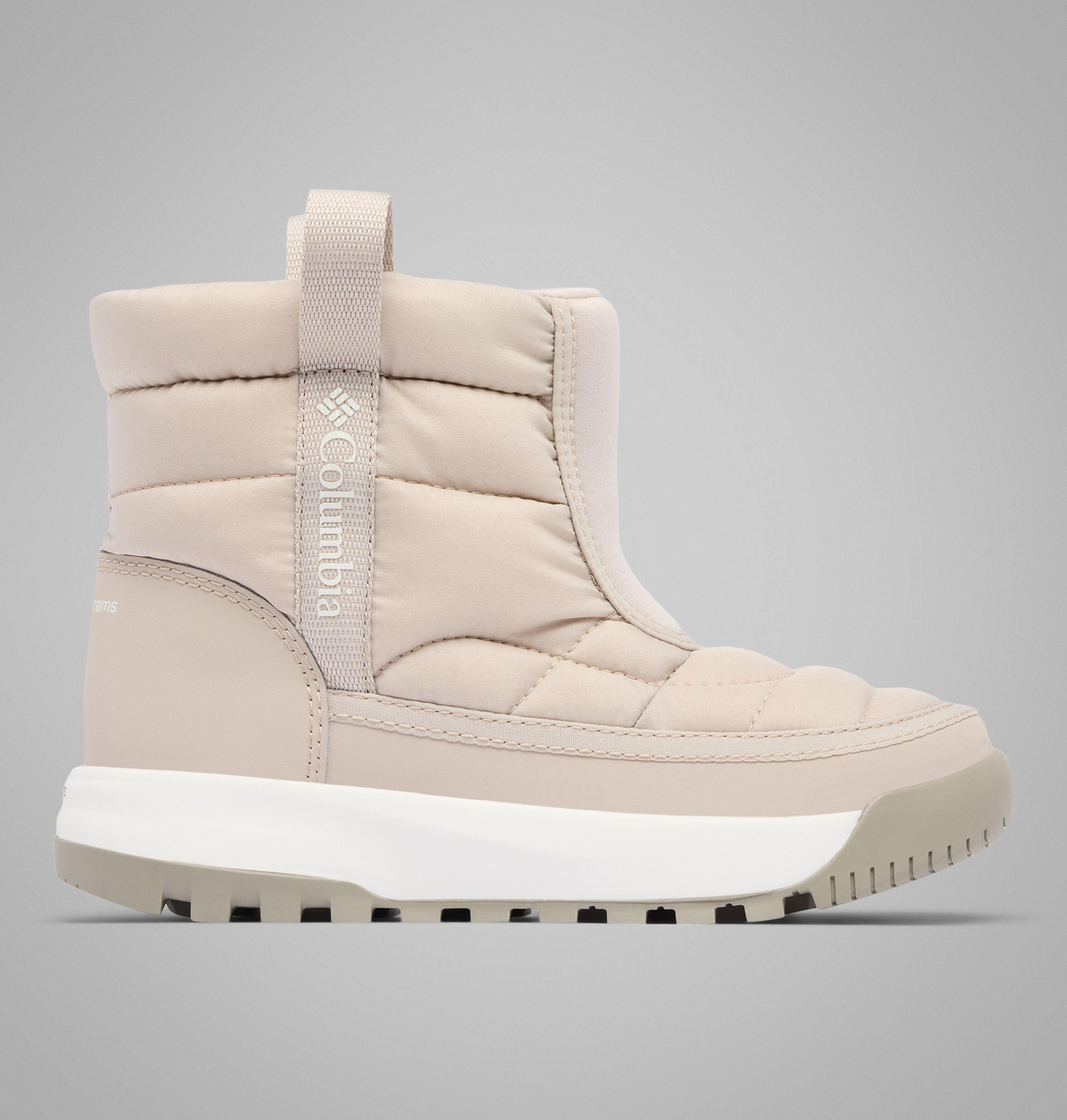 Columbia Sportswear Unisex Grey Columbia - Youth Snowtrot™ Winter Boot - Soft Taupe, Sea Salt Junior Size 6 Uk