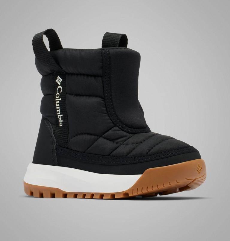 Little Kids' Powderbug Snowlite Strap Boot, Color: Black, Sea Salt, image 3