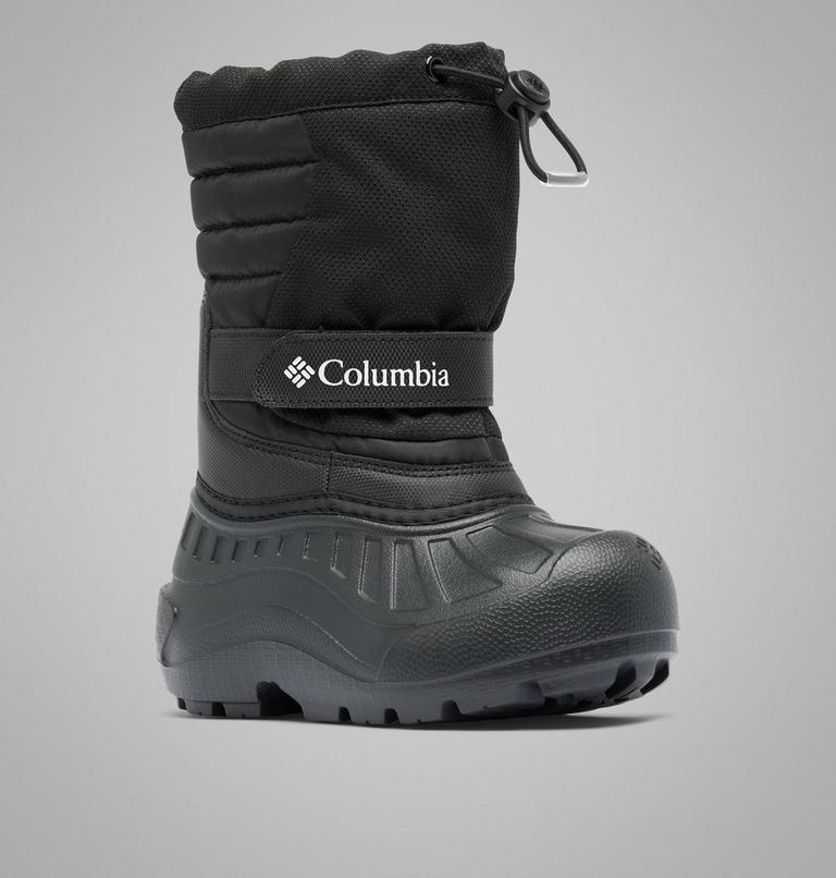 Little Kids' Powderbug Snowlite Boot, Color: Black, White, image 3