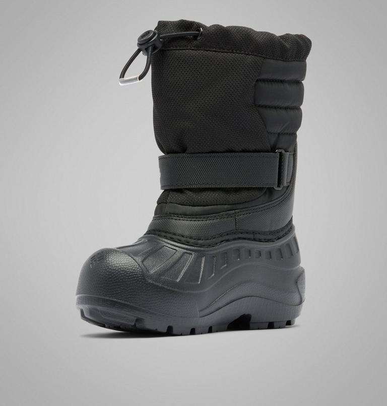 Little Kids' Powderbug Snowlite Boot, Color: Black, White, image 7