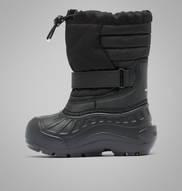 Little Kids' Powderbug Snowlite Boot, Color: Black, White, image 6