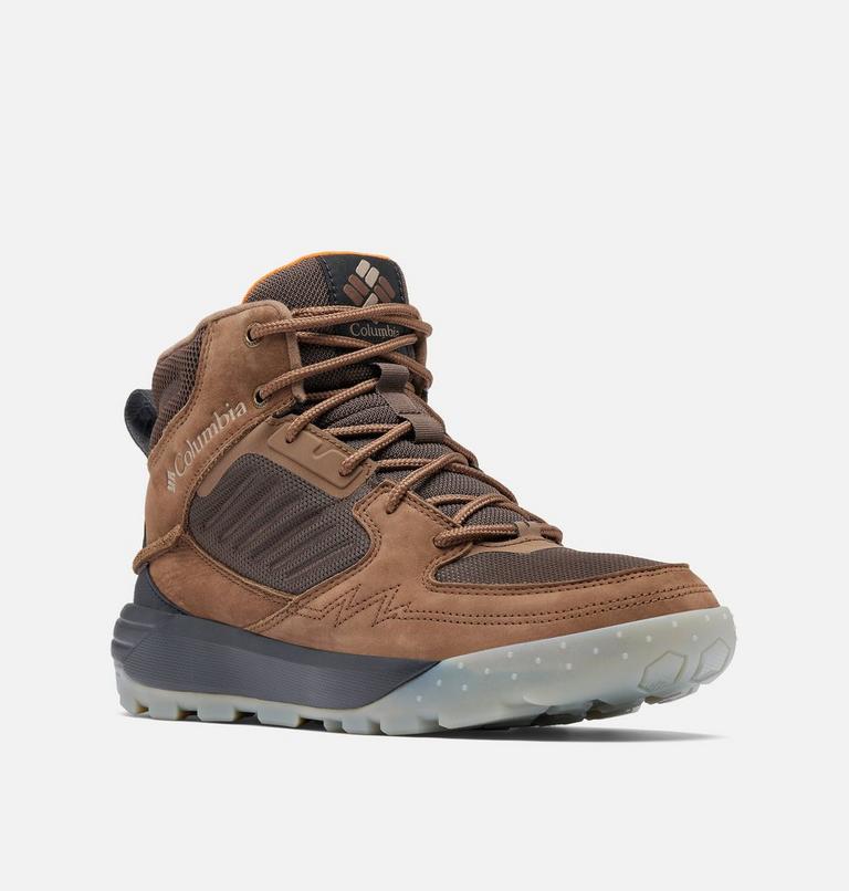 Men's Portlander Mid Omni-Heat Waterproof Shoe, Color: Bark, Desert Sun, image 3