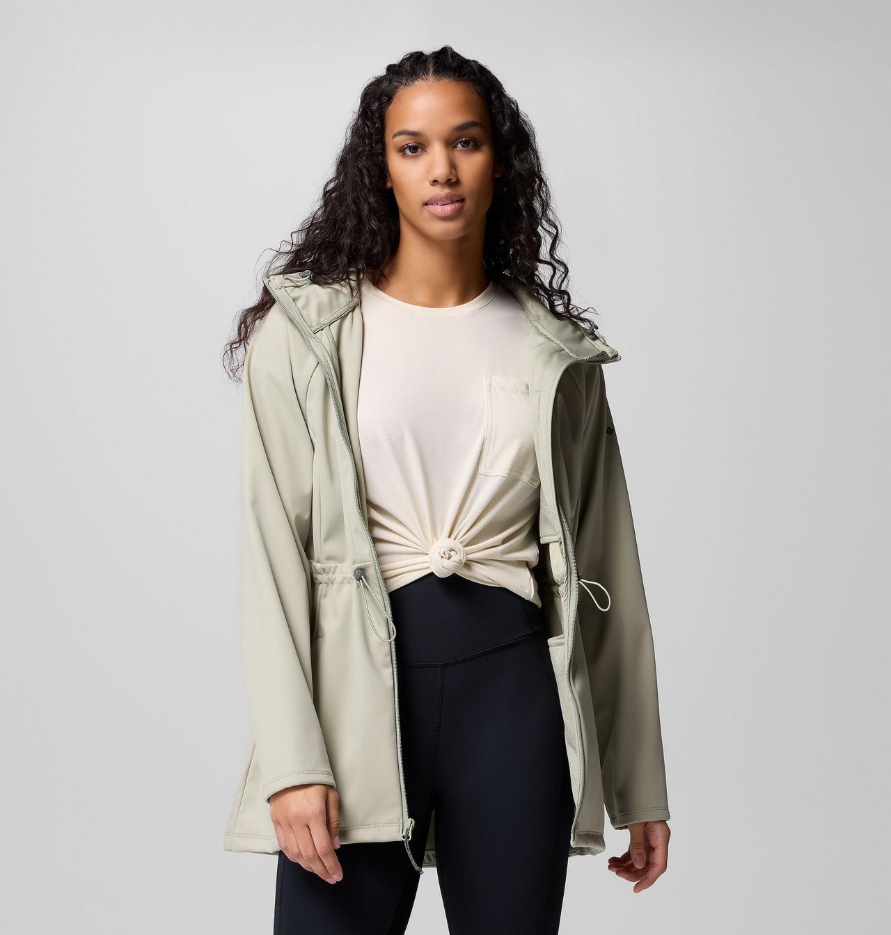 (取寄) コロンビア レディース フローラ パーク リ ソフトシェル ジャケット Columbia women Flora Park II Softshell Jacket Stone Green Women's Flora Park II Softshell Jacket | Columbia