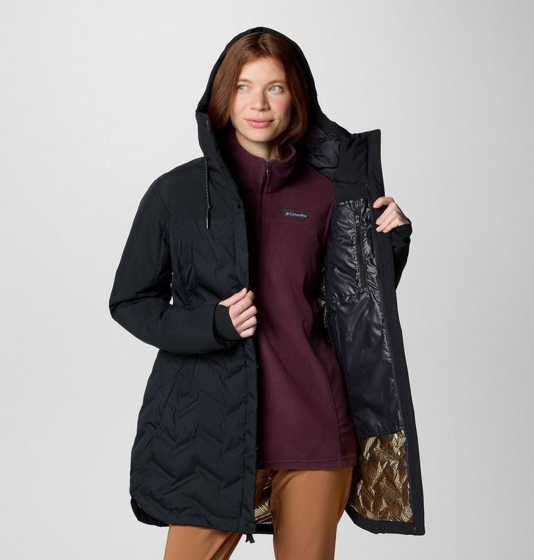 Women's Mountain Croo III Waterproof Hooded Mid Down Jacket, Color: Black, image 7