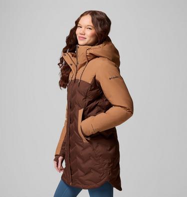 Women's Mountain Croo III Waterproof Hooded Mid Down Jacket, Color: Tobacco, Camel Brown, image 4