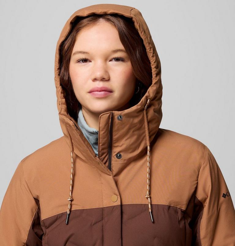 Women's Mountain Croo III Waterproof Hooded Mid Down Jacket, Color: Tobacco, Camel Brown, image 6