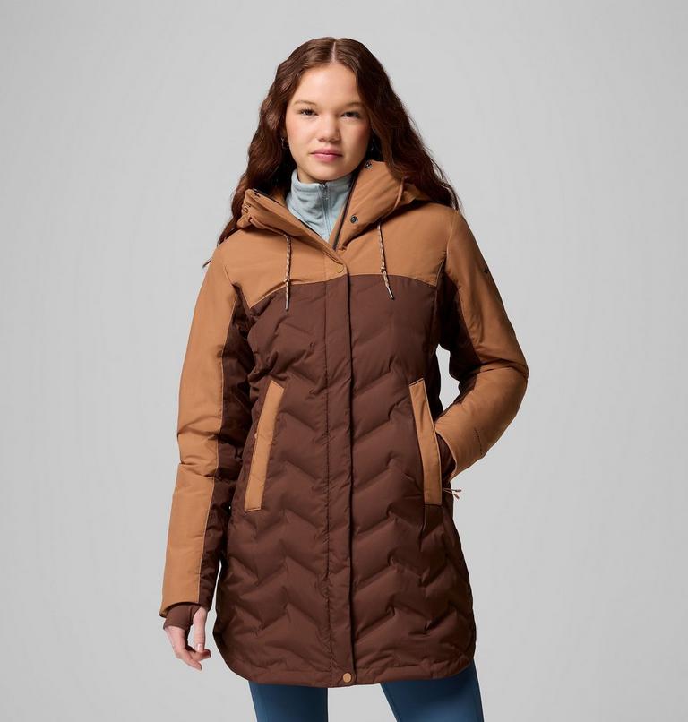Women's Mountain Croo III Waterproof Hooded Mid Down Jacket, Color: Tobacco, Camel Brown, image 1