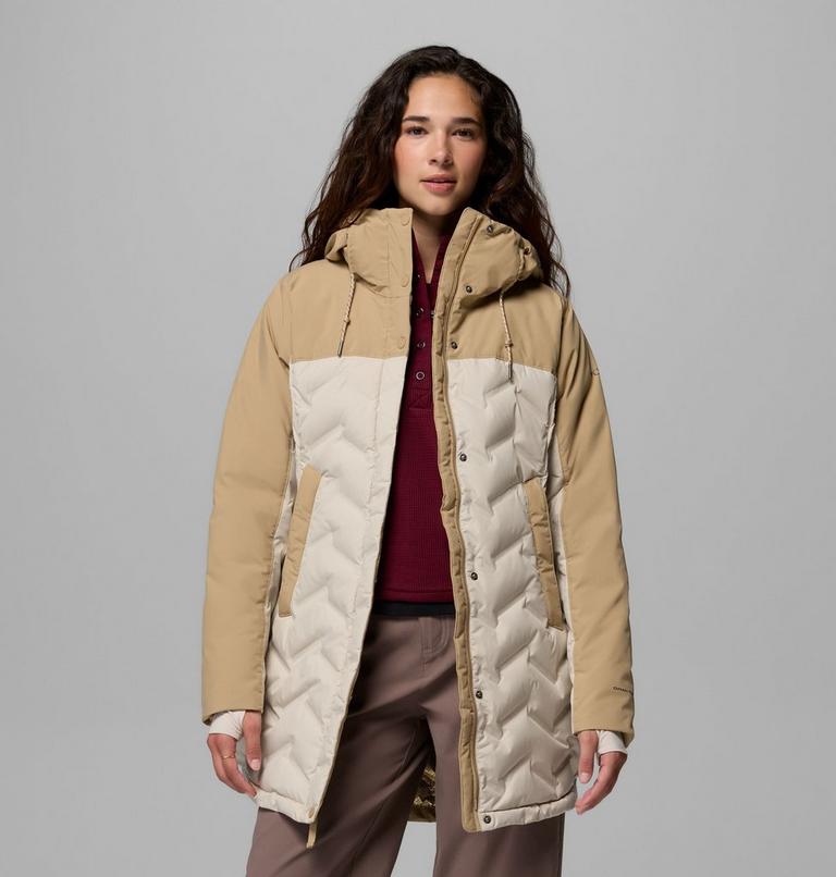 Women's Mountain Croo III Mid Down Jacket, Color: Dark Stone, Beach, image 5