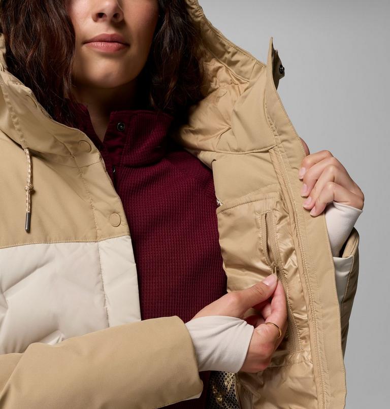 Women's Mountain Croo III Mid Down Jacket, Color: Dark Stone, Beach, image 7