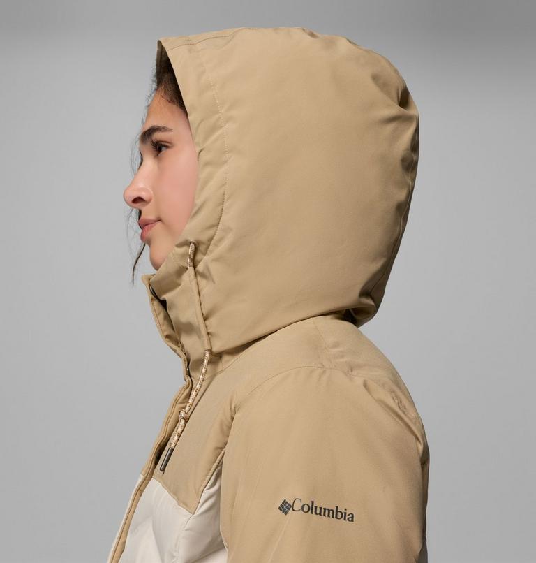 Women's Mountain Croo III Mid Down Jacket, Color: Dark Stone, Beach, image 9