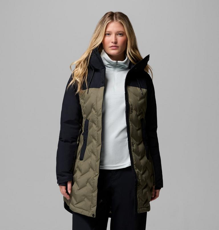 Veste en Duvet Imperm&eacute;able &agrave; Capuche Mountain Croo III Mid Femme, Color: Stone Green, Black, image 5