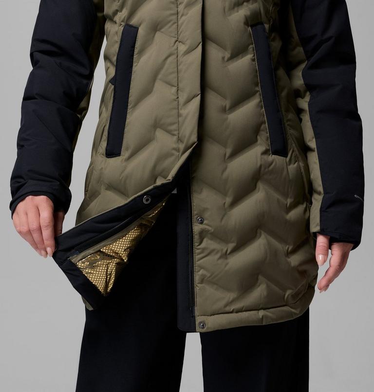 Veste en Duvet Imperm&eacute;able &agrave; Capuche Mountain Croo III Mid Femme, Color: Stone Green, Black, image 9